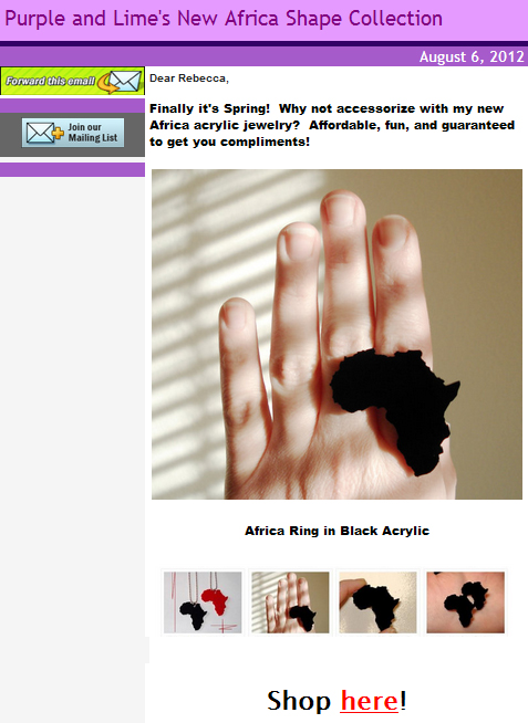 Mailing list newsletter example
